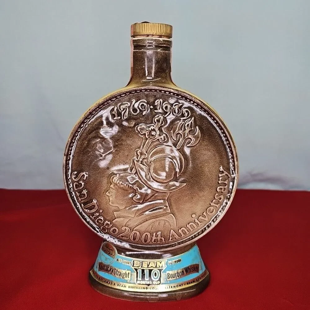 68' Jim Beam Decanter Bottle Kentucky Bourbon Whiskey 200th Anniversary
